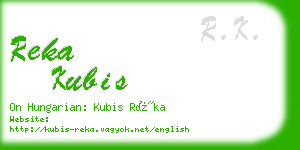 reka kubis business card